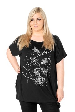 Duża Długa Bluzka Damska Tunika Oversize 644-1