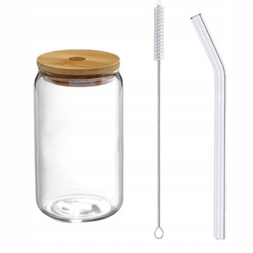 Szklanki Bubble Tea Cup z pokrywką i słomką 500ml