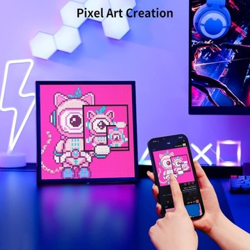 DIVOOM PIXOO64 WIFI PIXEL ART ЦИФРОВАЯ РАМКА СО СВЕТОДИОДНОЙ ПАНЕЛИ 64X64 С ПРИЛОЖЕНИЕМ