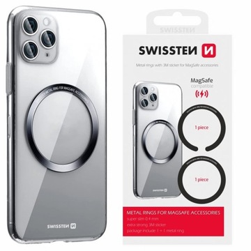 SWISSTEN ZESTAW 2 PODKŁADEK METALOWYCH do etui MagSafe