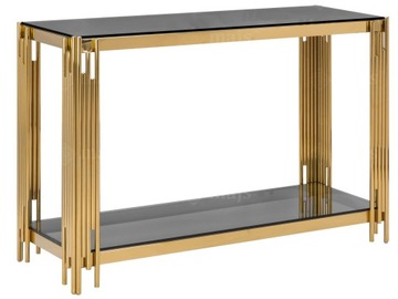 METALOWA KONSOLA GLAMOUR 120CM DYMIONY BLAT PÓŁKA