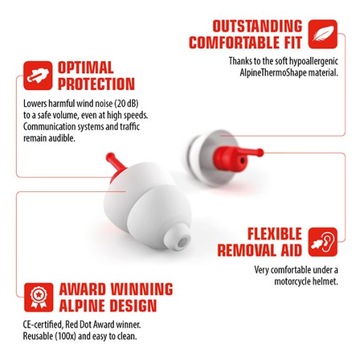 ЗАГЛУШКИ ДЛЯ УШЕЙ ALPINE MOTOSAFE PRO