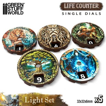 Life Counter SINGLE DIALS Set - Light