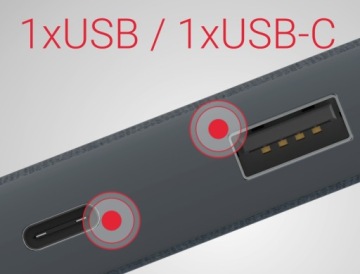 Hama POWERBANK Fabric 10, 10000 мАч, серый