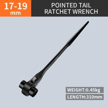 Styl 17-19mm Klucz zapadkowy regulowany, uniwersalny