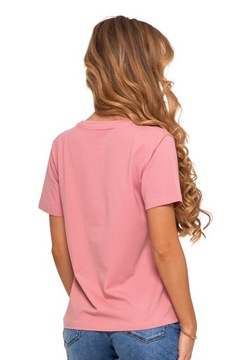 ЖЕНСКАЯ ФУТБОЛКА С КОРОТКИМ РУКАВОМ, ХЛОПОК ПРЕМИУМ, РОЗОВАЯ ФУТБОЛКА BASIC MORAJ 3XL