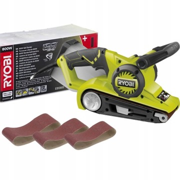 RYOBI ELEKTRYCZNA SZLIFIERKA TAŚMOWA 800W 76MM TAŚMÓWKA EBS800 CYCLONIC