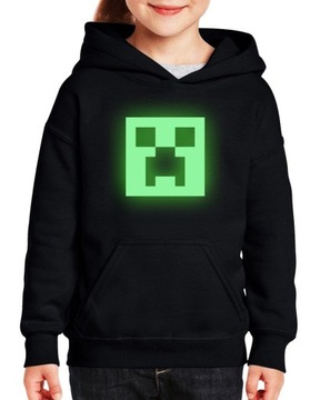 BLUZA MINECRAFT ŚWIECĄCA W CIEMNOŚCI 9-11 LAT
