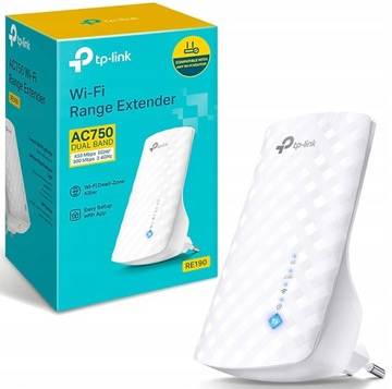 Extender wzmacniacz repeater WiFi AC750 TP-LINK RE190 V5 750 Mbps OneMesh