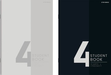 Zeszyt w kratkę A5 TOP-2000 80 kartek Studentbook 4 przedmioty