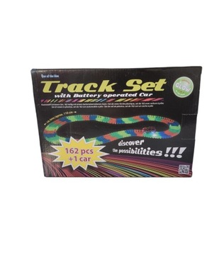 TRACK SET ŚWIECĄCY W CIEMNOŚCI, GIĘTKI + 1 AUTO