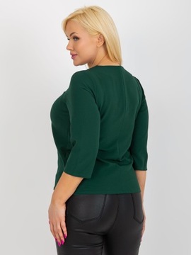 Wizytowa BLUZKA damska z rękawem 3/4 PLUS SIZE