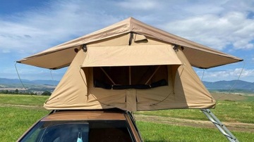 NAMIOT DACHOWY 4x4 140 Oliwkowy samochodowy reling