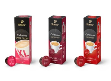 Zestaw kapsułek Tchibo Cafissimo: Intense + Elegant + Crema XL (30szt.)