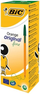 Długopis olejowy BIC Orange zielony 20 sztuk