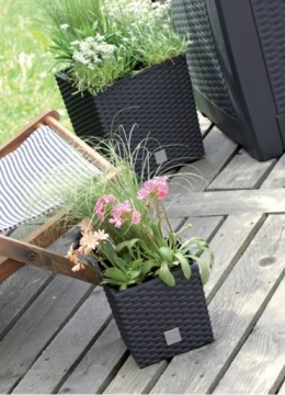 КВАДРАТНЫЙ ЦВЕТОЧНЫЙ ГОРШОК RATO DRTS170-S433 АНТРАЦИТ