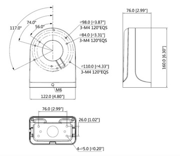 Настенный адаптер Dahua DH-PFB203W Белый