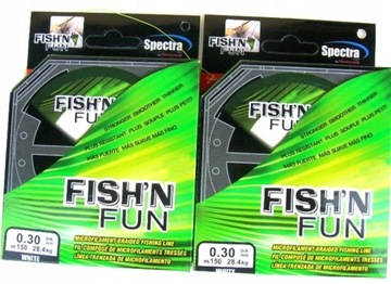 300 METRÓW PLECIONKI FISH'N FUN 0,30mm. 28,40kg.