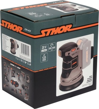 ЭКСЦЕНТРИЧЕСКАЯ ОРБИТАЛЬНАЯ ШЛИФОВАЛЬНАЯ МАШИНА 125 АККУМУЛЯТОРНАЯ СИСТЕМА КУЗОВА 20 В STHOR