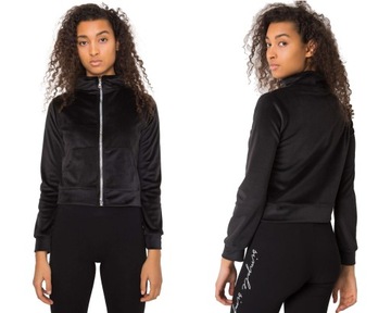 Welurowa BLUZA DAMSKA rozpinana kieszenie - S/M