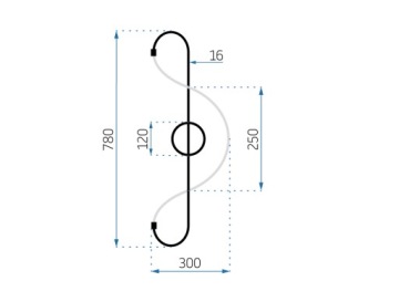 НАСТЕННЫЙ СВЕТИЛЬНИК ДЛИННЫЙ ЧЕРНЫЙ LINA LED