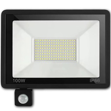 REFLEKTOR 100W LED HALOGEN ZEWNĘTRZNY CZUJNIK ZMIERZCHU RUCHU NAŚWIETLACZ