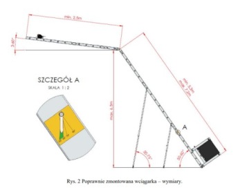 Кровельный подъемник Электрическая лебедка с тележкой LEKKA полный продукт из ПОЛЬШИ