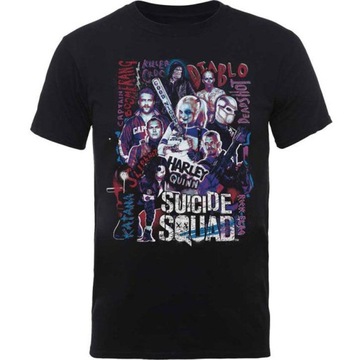 Suicide Squad Harley's Character Collage Koszulka cotton T-Shirt