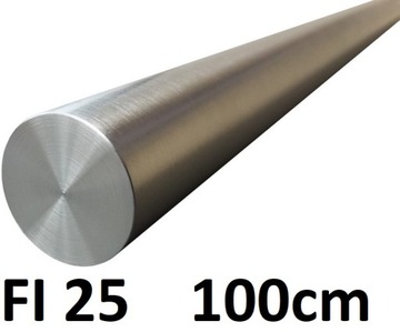 Pręt nierdzewny fi 25mm gat.1.4104 | 100cm