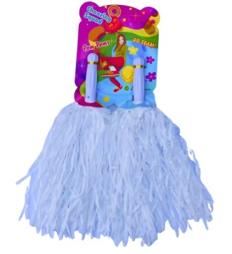 2 szt. POMPONY CHEERLEADERKI CHEERLADEREK CHIRLIDERKA białe