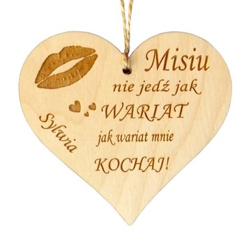 ZAWIESZKA do AUTA SAMOCHODU JEDŹ OSTROŻNIE PREZENT