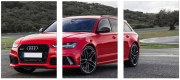 3x OBRAZ NA ŚCIANĘ SAMOCHÓD CZERWONE AUDI 30x40