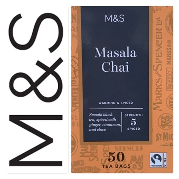 M&S MASALA CHAI TEA aromatyczna herbata 50szt 125g moc No5 SPICED
