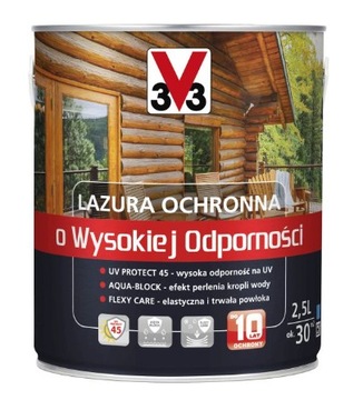 V33 LAZURA O WYSOKIEJ ODPORNOŚCI 2,5l ZIELONY