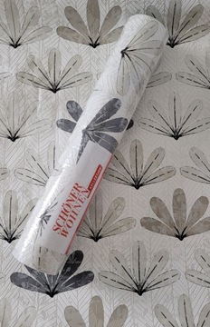 Tapeta kwiaty, połyskujące elementy 94376-1