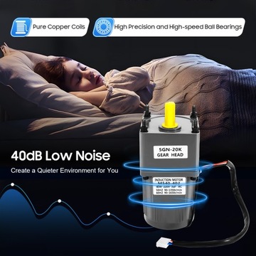 Silnik regulacji prędkości 40W 20K + regulator prędkości - 220V