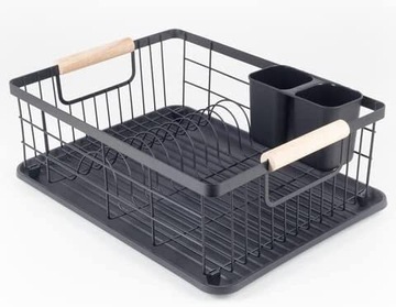 ЧЕРНЫЙ ДРЕНАЖ ДЛЯ СУШКИ ПОСУДЫ, БОЛЬШАЯ ПОДСТАВОЧНАЯ КАПЕЛЬНИЦА