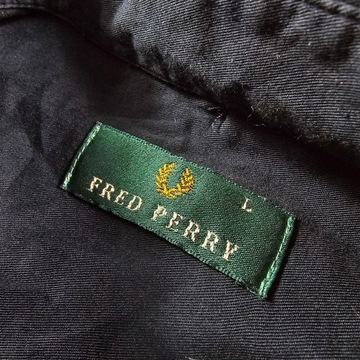 Koszula z Długim Rękawem FRED PERRY Casual Męska Granatowa L