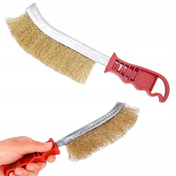 ПРОВОЛОЧНАЯ ЩЕТКА С ПРОРЕЗЬМИ, ЛАТУННАЯ ПРОВОЛОКА, ПРОЧНАЯ ДЛЯ ОЧИСТКИ ДИСКОВ