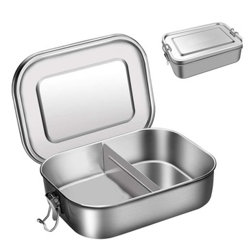 Stalowy Lunchbox Pojemnik Śniadaniówka 800ML