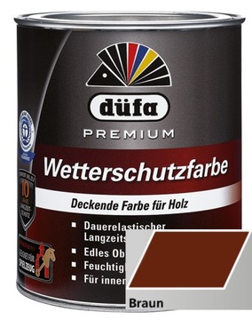 DUFA PREMIUM WETTERSCHUTZFARBE 0,75 L BRĄZ