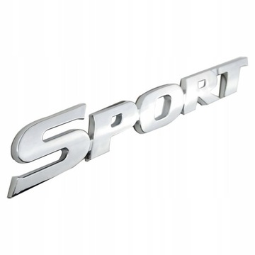 EMBLEMAT znaczek NAPIS chrom SPORT na samochód