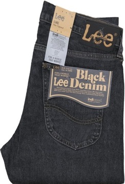 LEE LUKE BLACK RINSE spodnie jeansowe rurki slim tapered W30 L32