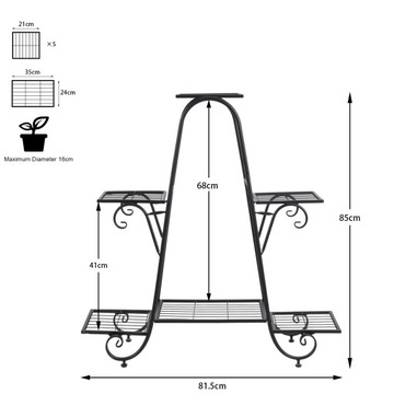 МЕТАЛЛИЧЕСКАЯ подставка для цветов, подставка, горшки на 6 растений, цветы