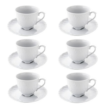 Komplet filiżanek porcelana Ćmielów Rococo 12 el.
