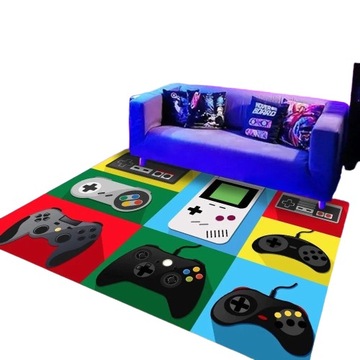 DYWAN GAMINGOWY 3D PADY GAMEBOY KOLOROWY 120X160