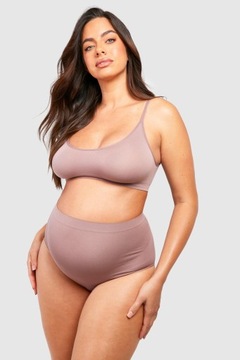 BOOHOO BRĄZOWY KOMPLET BIELIZNY BEZSZWOWEJ Q3Y NG2__S
