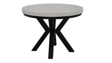 КРУГЛЫЙ СТОЛ НА МЕТАЛЛИЧЕСКИХ НОЖКАХ ДЛЯ ГОСТИНОЙ И КУХНИ 100см+2х50см