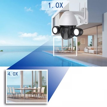ВРАЩАЮЩАЯСЯ КАМЕРА НА УЛИЦЕ СО СВЕТОДИОДНОЙ ЛАМПОЙ WIFI 3MPX