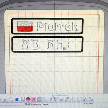 Нашивка в честь мотоцикла с указанием группы крови